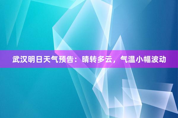 武汉明日天气预告：晴转多云，气温小幅波动